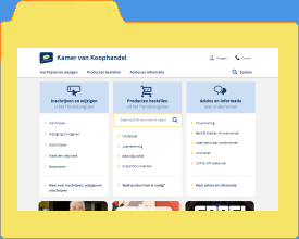 Kamer van Koophandel, zoek bedrijfsgegevens