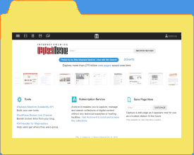 wayback machine, het internetarchief
